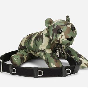ISO Dolce & Gabbana Nylon Shoulder Bag Camouflage Bear